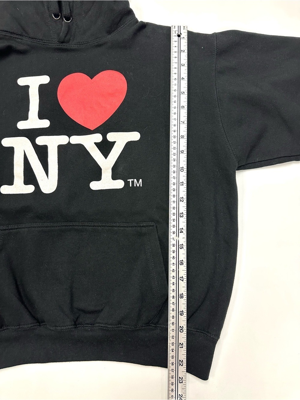 I Love New York Hoodie Sweatshirt Black Graphic NYC Official Licensed M Retro - Picture 10 of 12